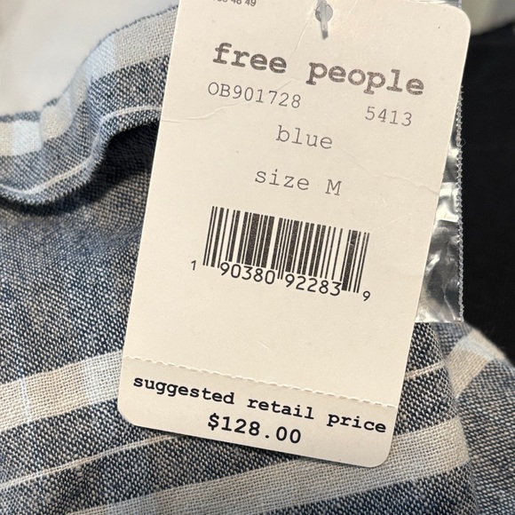 NWT Free People Linen Cotton Life Like This Midi Dress - Picture 9 of 11